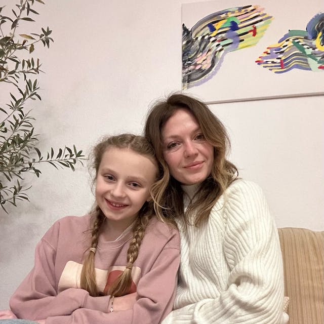 Porträt von Svitlana Tereshchenko und ihre Tochter Kateryna