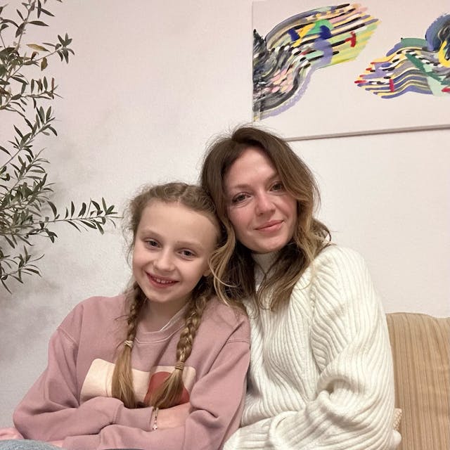 Porträt von Svitlana Tereshchenko und ihre Tochter Kateryna