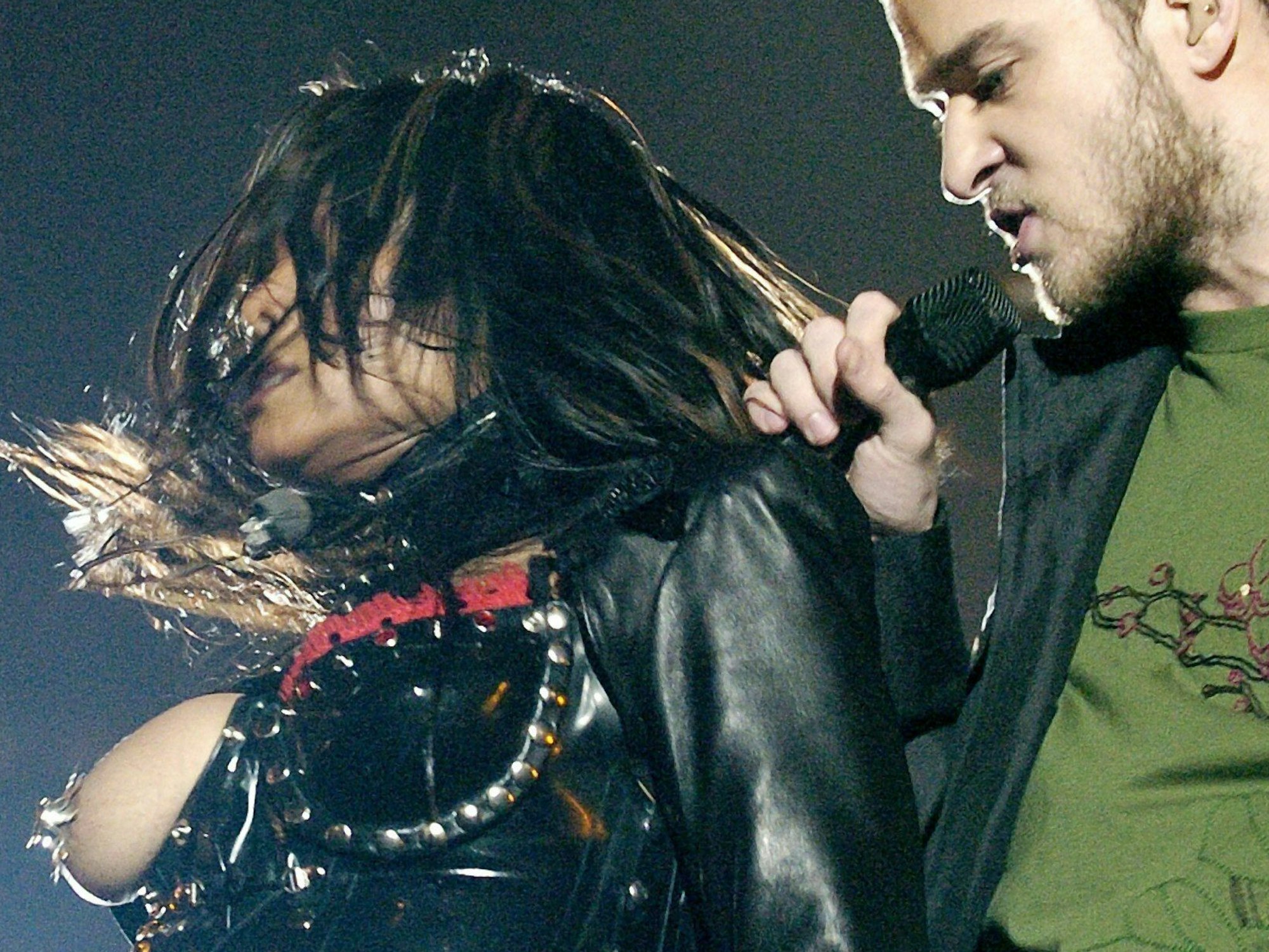 Janet Jackson und Justin Timberlake beim Nipplegate am 1. Februar 2004