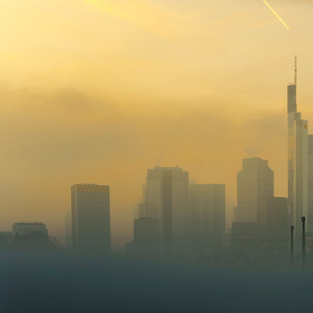 Die Skyline der Bankenstadt Frankfurt.