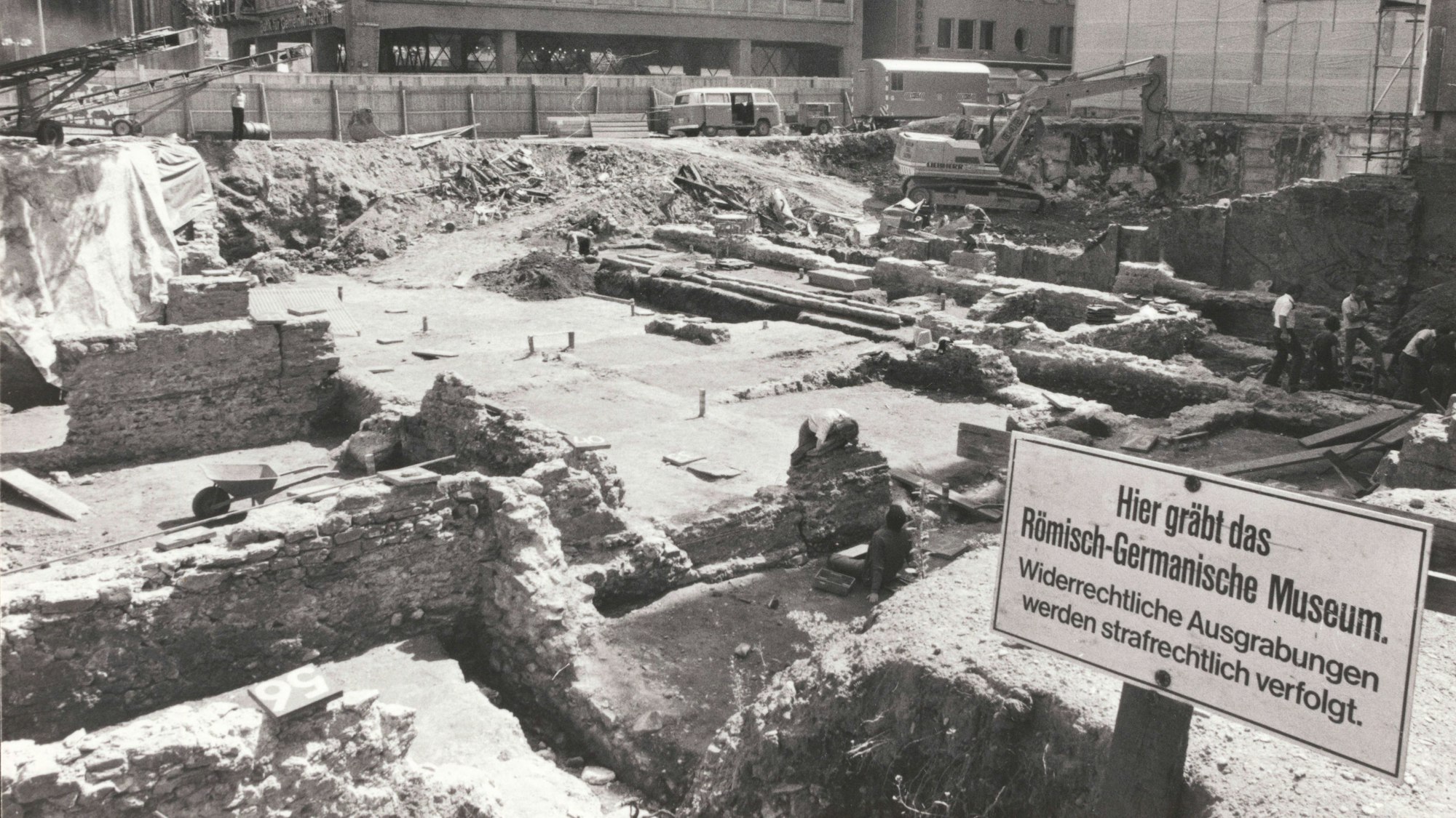Ausgrabungen des Römisch-Germanischen Museums im Stadtzentrum.