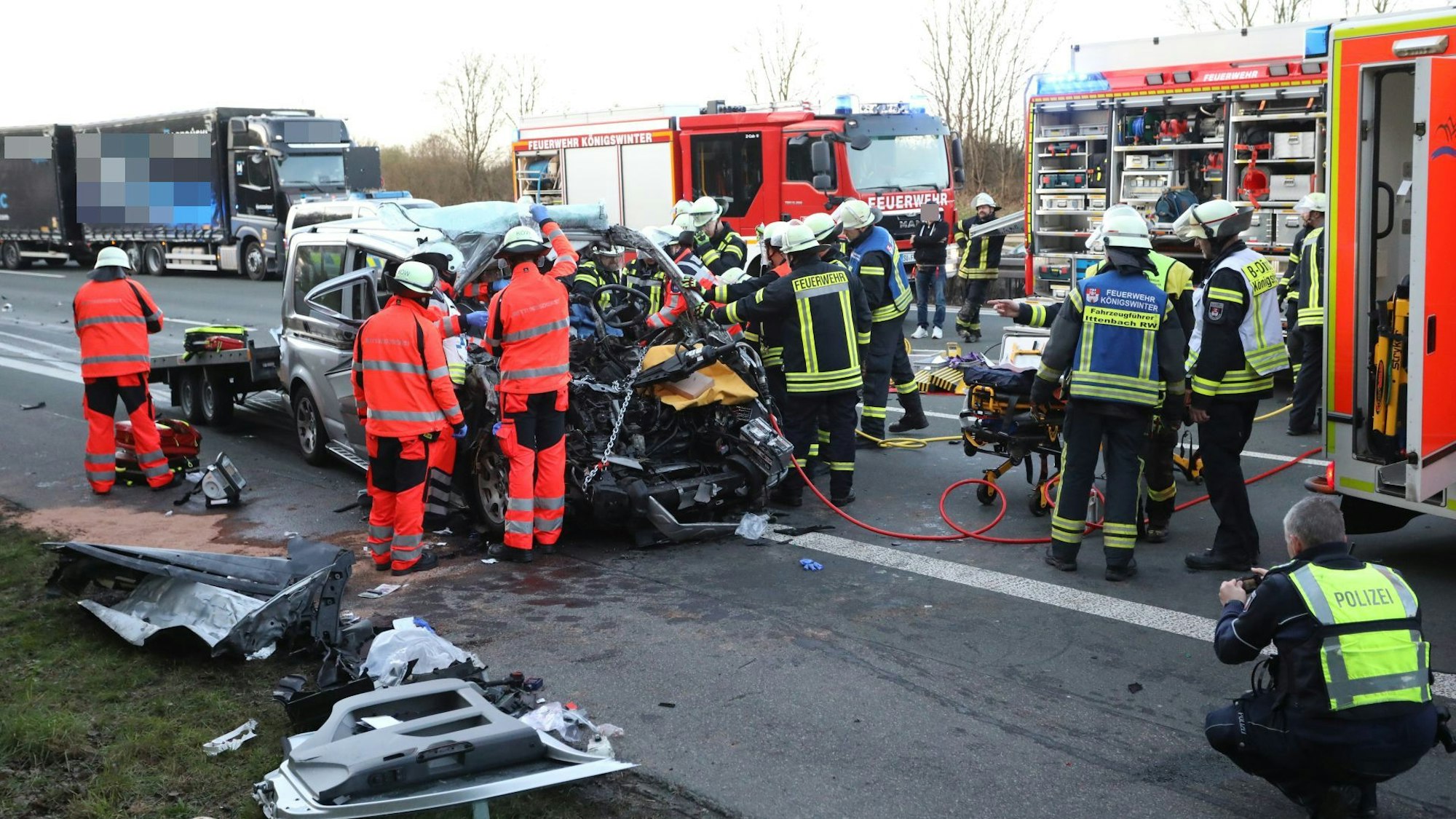 Unfall auf der A3 in Höhe Sankt Augustin-Niederpleis