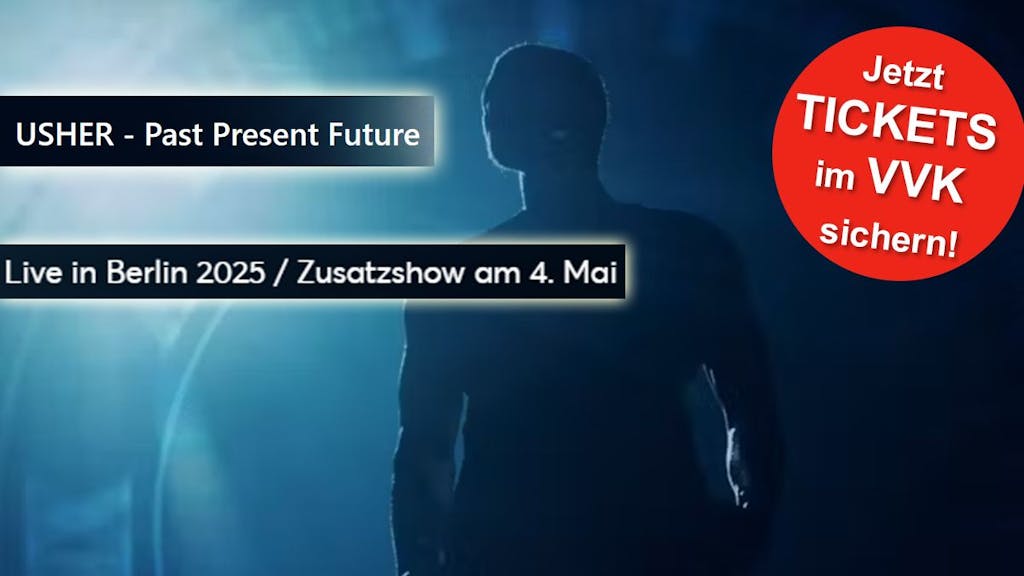 Usher kommt 2025 auch nach Deutschland. Jetzt Tickets für den Zusatztermin in Berlin sichern!
