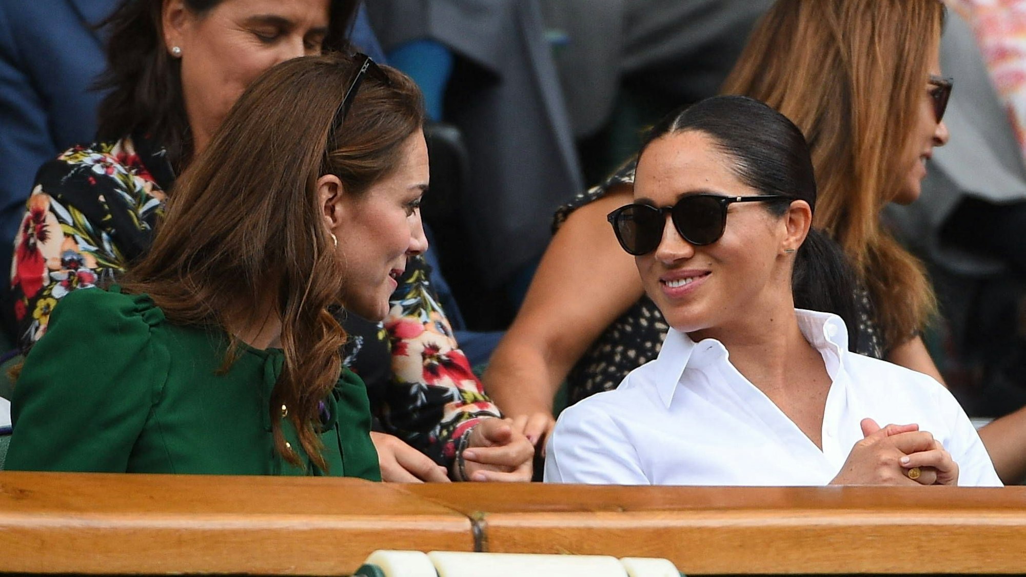 Prinzessin Kate und Herzogin Meghan beim Wimbledon-Tennisturnier im Juli 2019.