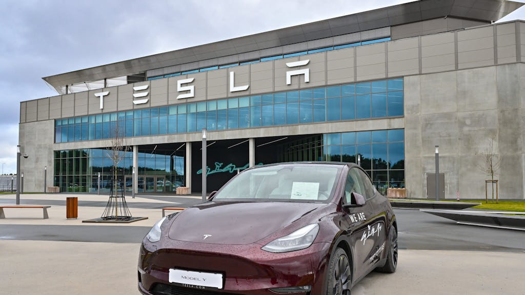 Das Werk der Tesla-Gigafactory in Berlin-Brandenburg.