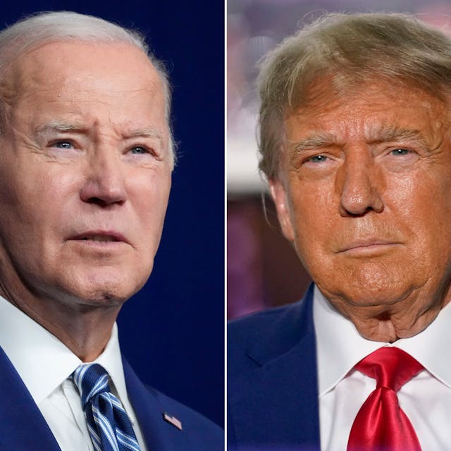 US-Präsident Joe Biden und EX-US-Präsident Donald Trump: Alles läuft auf eine Wiederholung des Duells von 2020 mit vertauschten Rollen hinaus.