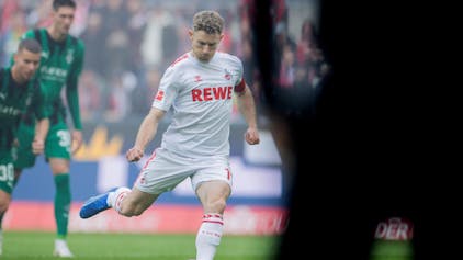 Nervenstark am Punkt: FC-Kapitän Florian Kainz verwandelte beim 3:1-Sieg im Hinspiel zwei Elfmeter gegen Mönchengladbach.