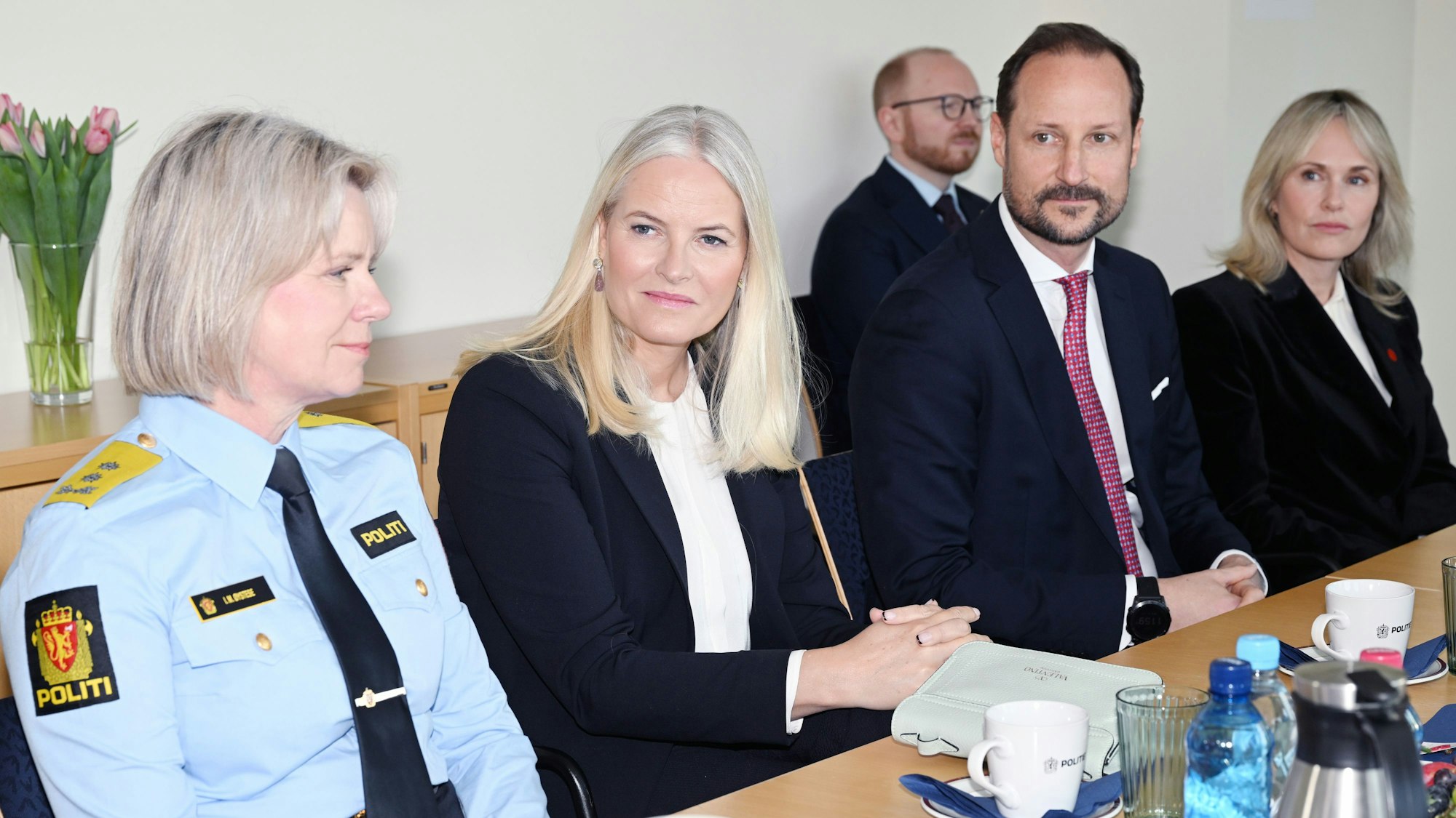 Kronprinzessin Mette-Marit und Kronprinz Haakon, Oslos Oberbürgermeisterin Anne Lindboe