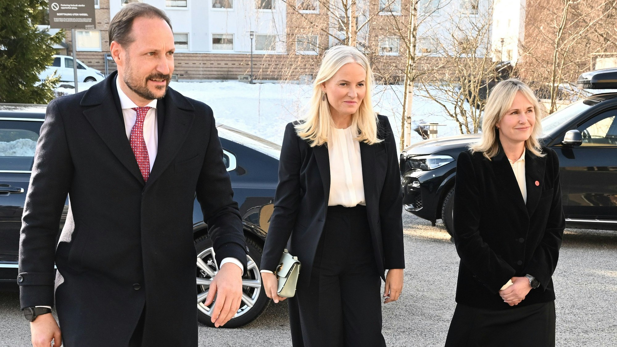 Kronprinz Haakon, Kronprinzessin Mette-Marit und Oslos Bürgermeisterin Anne Lindboe