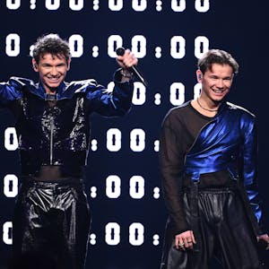 Marcus &amp; Martinus jubeln im Finale des Melodifestivalen.
