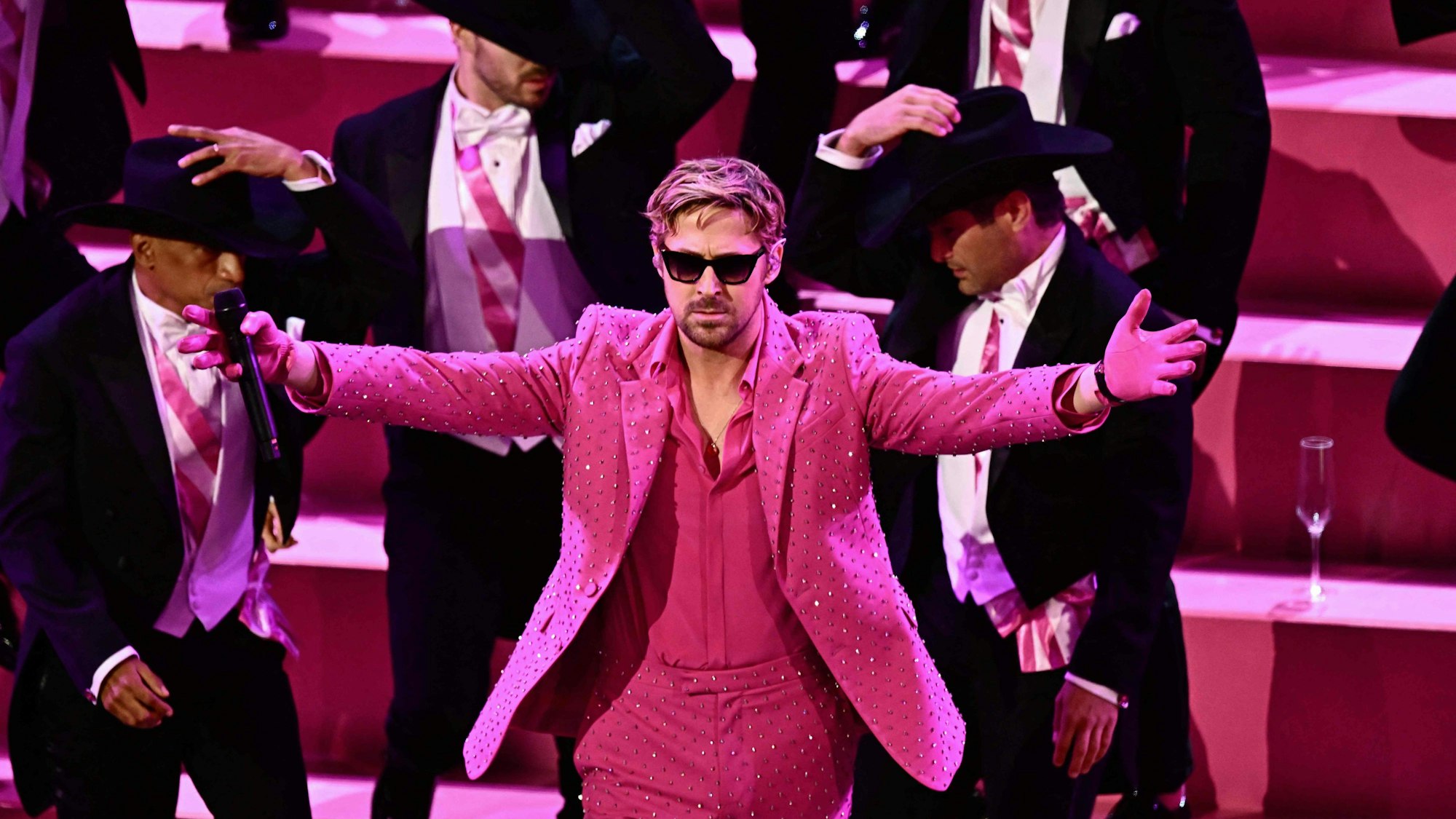 Ryan Gosling bei seinem „Barbie“-Auftritt.