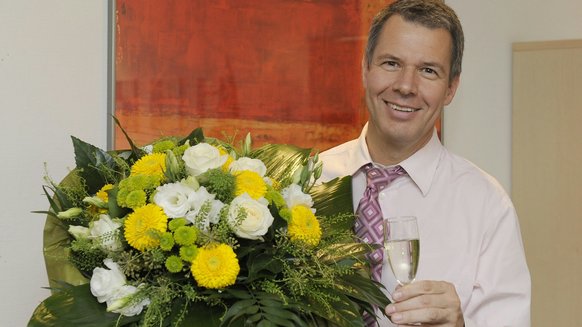 Der RTL-Chefredakteur und Moderator Peter Kloeppel feiert am 14. Oktober 2008 in Köln seinen 50. Geburtstag.