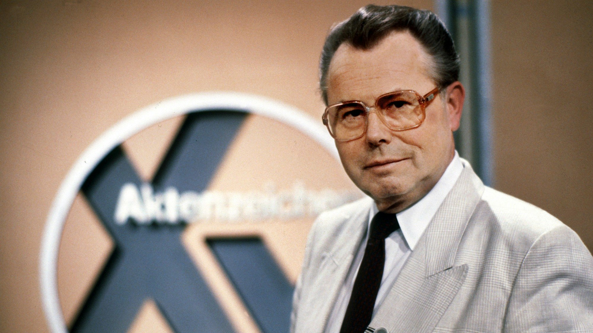 Eduard Zimmermann, Vater des ZDF-Klassikers „Aktenzeichen XY ... ungelöst“, im September 1986.