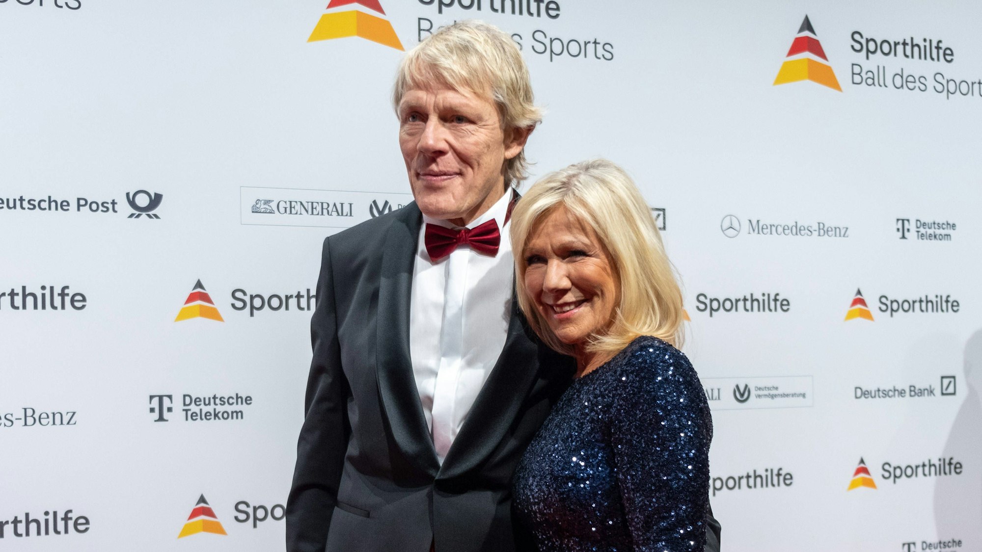 Ulrike von der Groeben mit ihrem Mann Alexander im Februar 2024 beim Ball des Sports in Frankfurt am Main