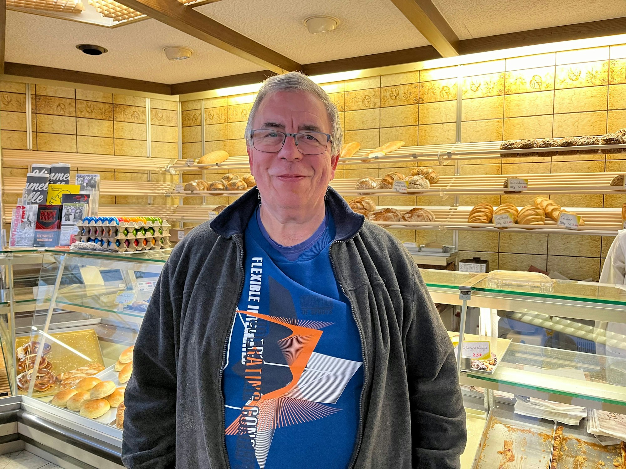 Heinz-Joef Probst in seiner Bäckerei im Griechenmarktviertel.