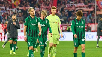 Enttäuschte Borussia-Spieler nach dem Spiel in München.