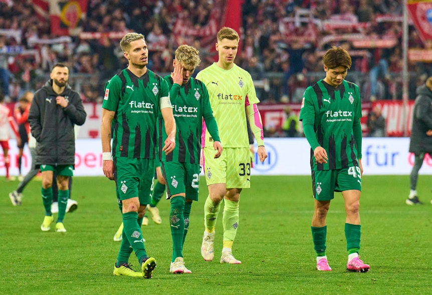 Enttäuschte Borussia-Spieler nach dem Spiel in München.