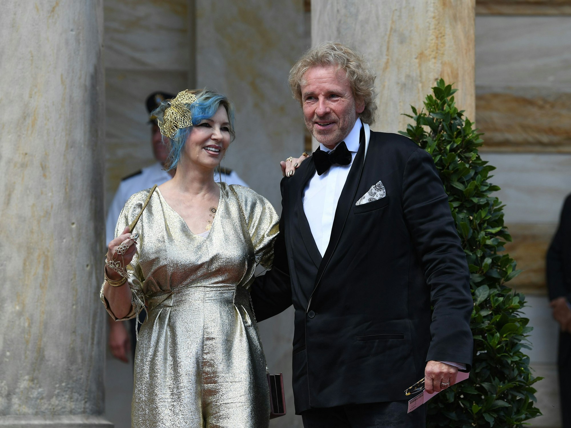 Entertainer Thomas Gottschalk und seine mittlerweile Ex-Frau Thea kommen zur Premiere der Bayreuther Festspiele, hier im Juli 2018.