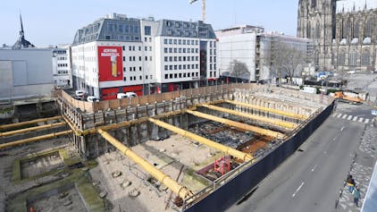 Die Baustelle des Laurenz-Carré in der Innenstadt.
