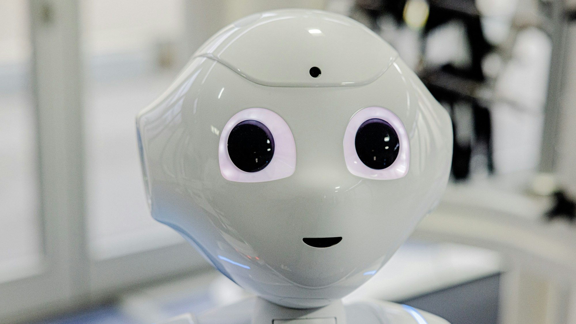 Pepper sorgt als humanoider Roboter im St. Marien-Hospital für Unterhaltung.