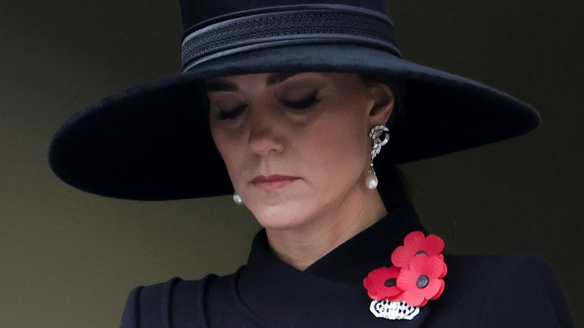 Prinzessin Kate von Wales im November 2022 bei der Gedenkfeier zum Volkstrauertag am Cenotaph in Whitehall in London.