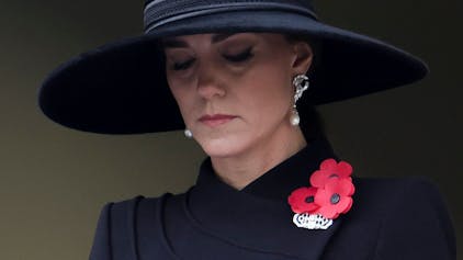 Prinzessin Kate von Wales im November 2022 bei der Gedenkfeier zum Volkstrauertag am Cenotaph in Whitehall in London.