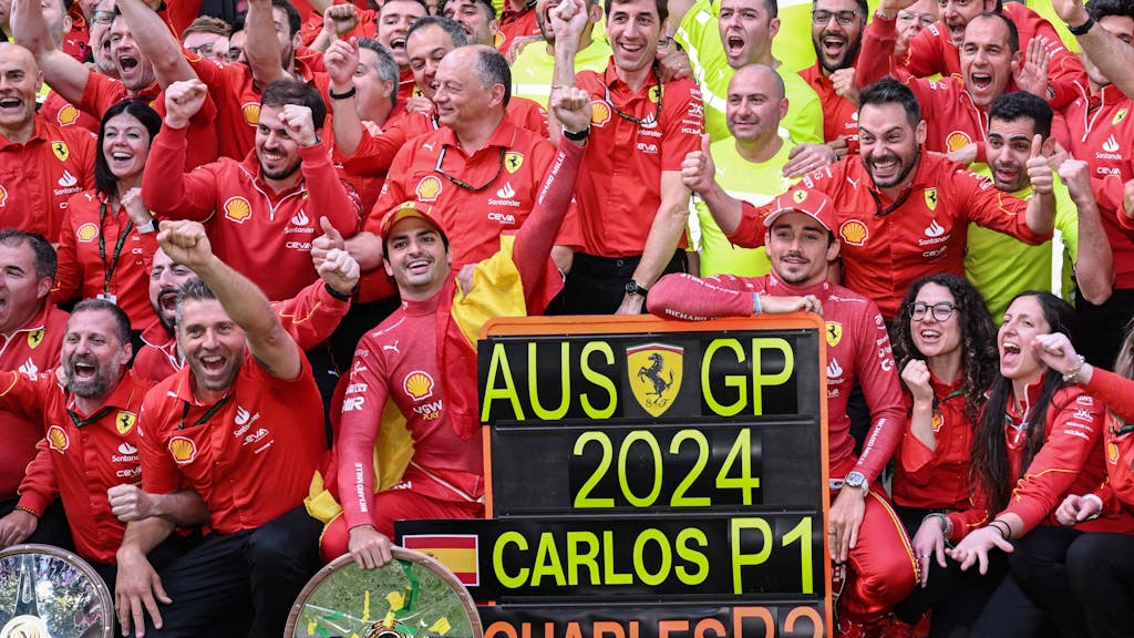 Ferrari feiert den Doppelsieg beim Australien-GP der Formel 1.