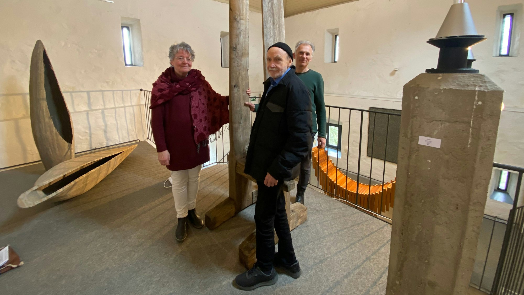 Sie stellen im Wehrturm aus: Hyacinta Hovestadt, Helmut Brandt und Martin Langer.