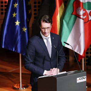 Hendrik Wüst (CDU), Ministerpräsident von Nordrhein-Westfalen, spricht beim Neujahrsempfang der CDU Nordrhein-Westfalen (NRW CDU). +++ dpa-Bildfunk +++