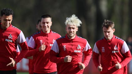 1. FC Köln, Training, von links: Davie Selke, Denis Huseinbasic, Luca Waldschmidt, Jacob Christensen