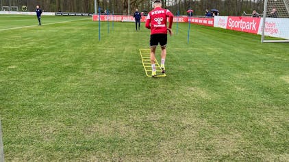 Max Finkgräfe beim Leiter-Lauf in Köln.