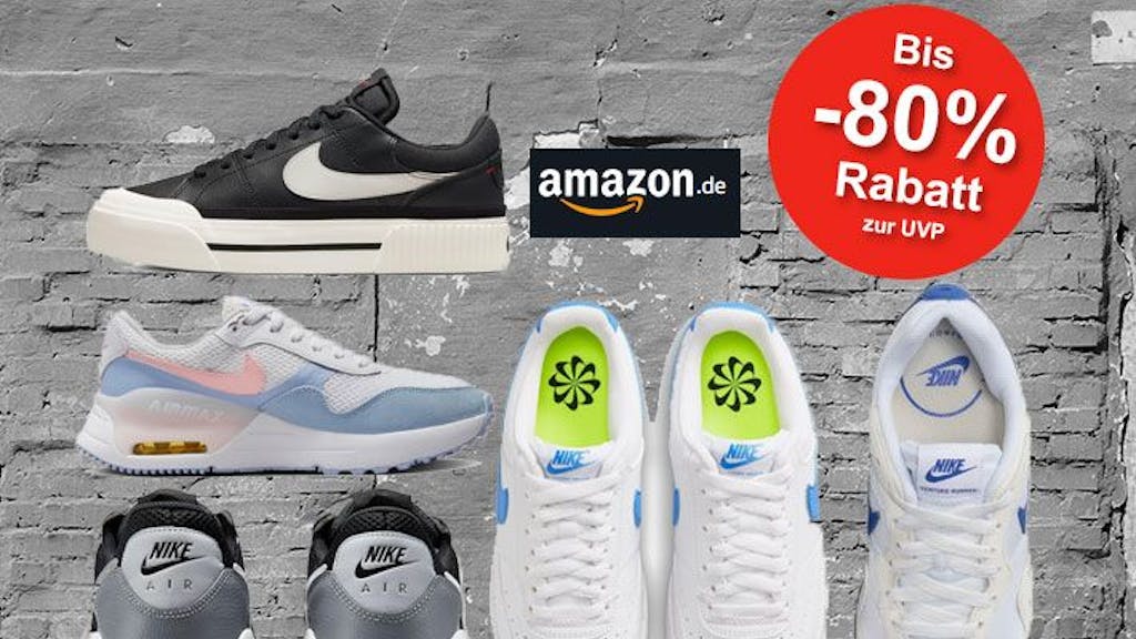 Mega Rabatte auf die Kultmarke Nike bei Amazon - Jetzt zuschlagen.