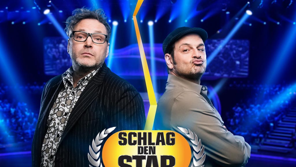 Das Foto zeigt die beiden Komiker Paul Panzer (l.) und Kaya Yanar (r.) im Studio der ProSieben-Sendung Schlag den Star