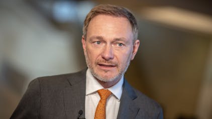 Christian Lindner (FDP), Bundesminister der Finanzen, aufgenommen bei einem Interview im Bundesfinanzministerium.