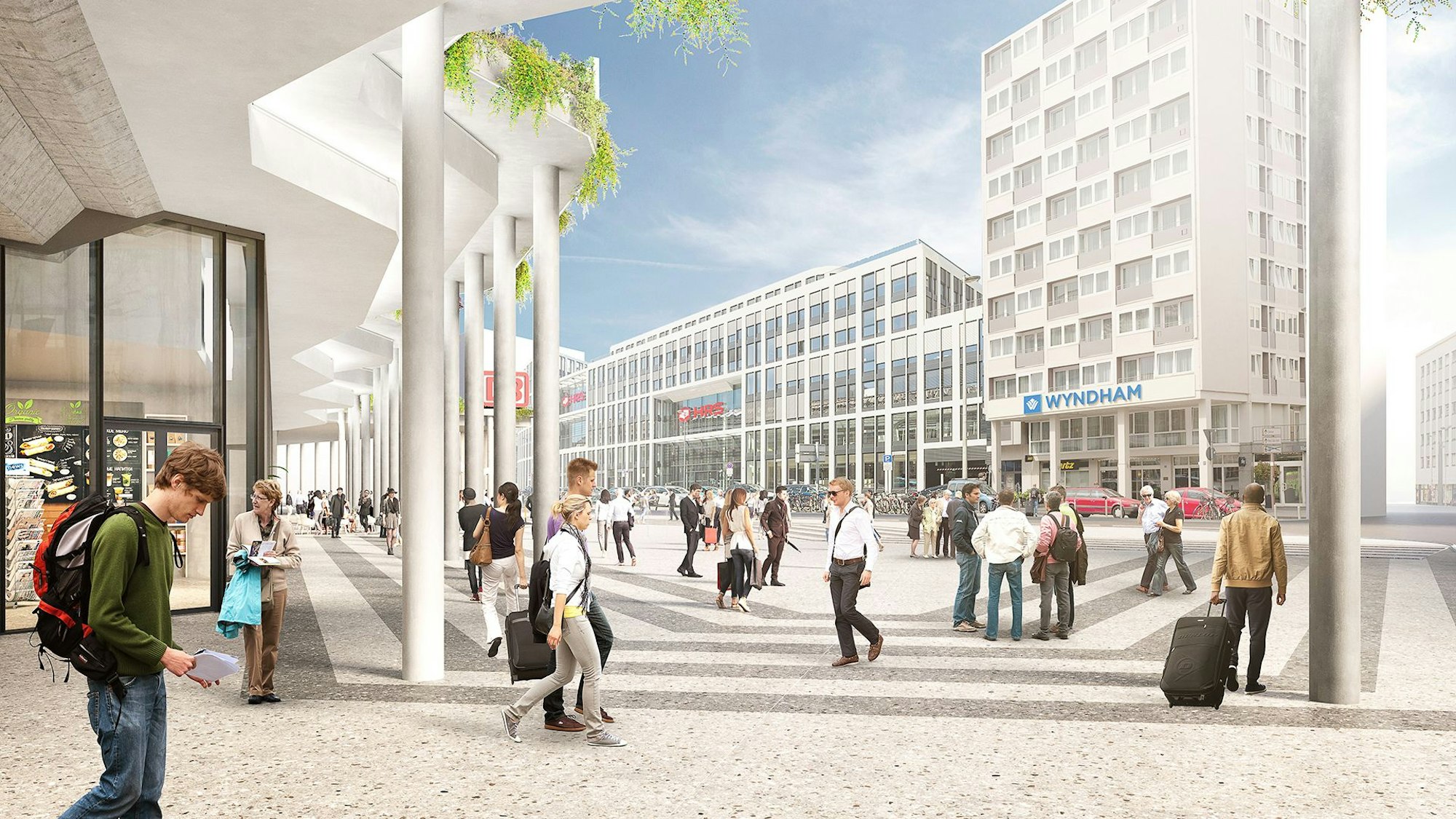 Visualisierung Ausbau Kölner Hauptbahnhof am Breslauer Platz