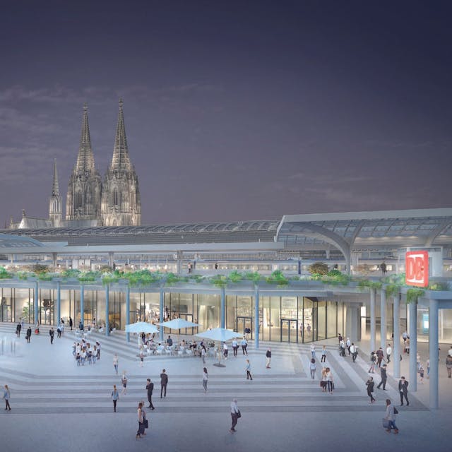 Visualisierung Ausbau Kölner Hauptbahnhof am Breslauer Platz