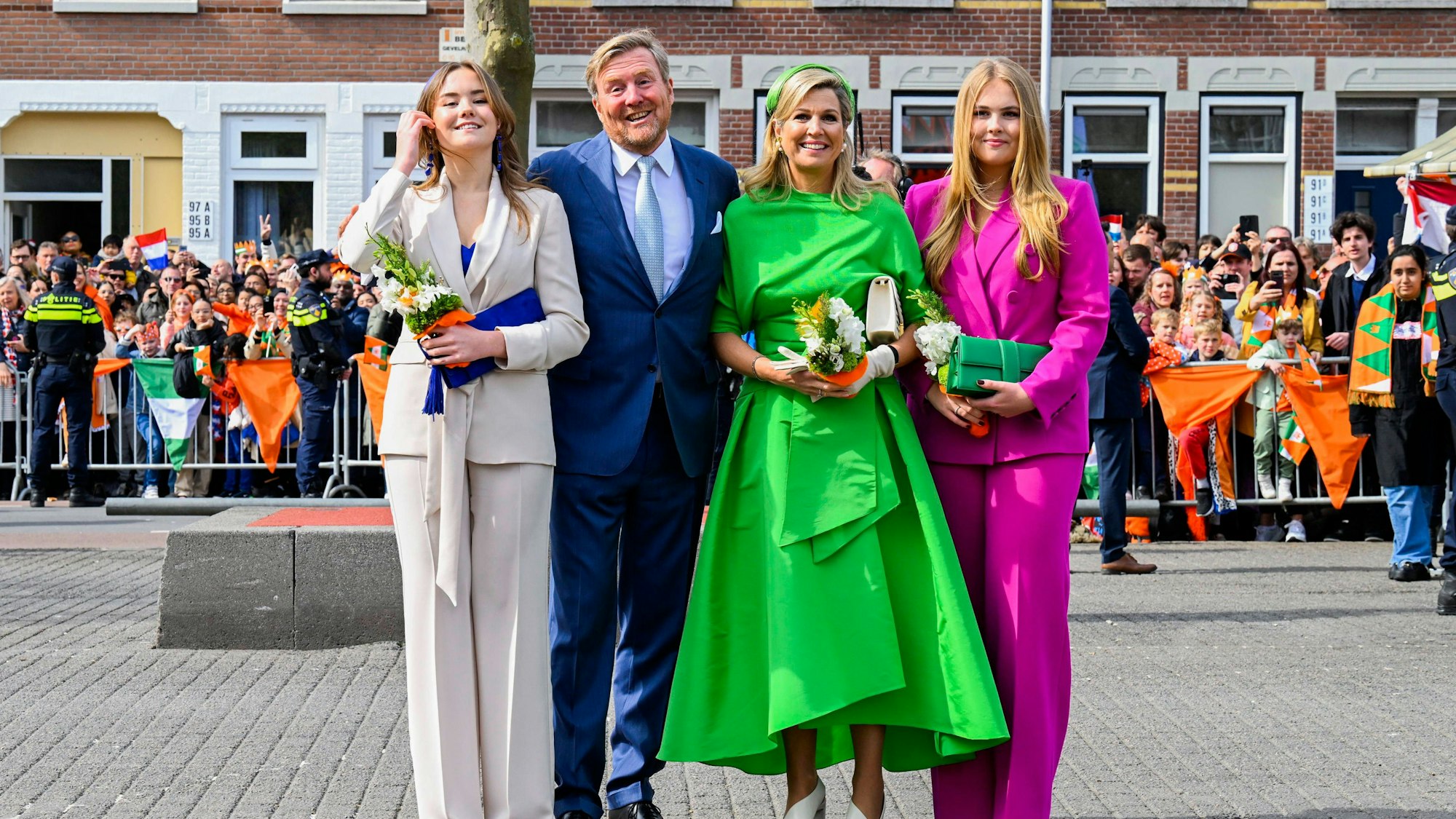 Die niederländischen Royals am „Koningsdag“ 2023.