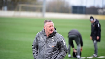Manager von Borussia Mönchengladbach während einer Trainingseinheit.