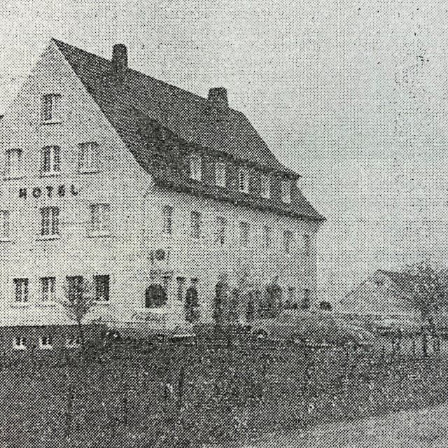 Altes Foto: Das VdK Heim als Hotel in Marienheide-Stülinghausen am 13. Mai 1958.