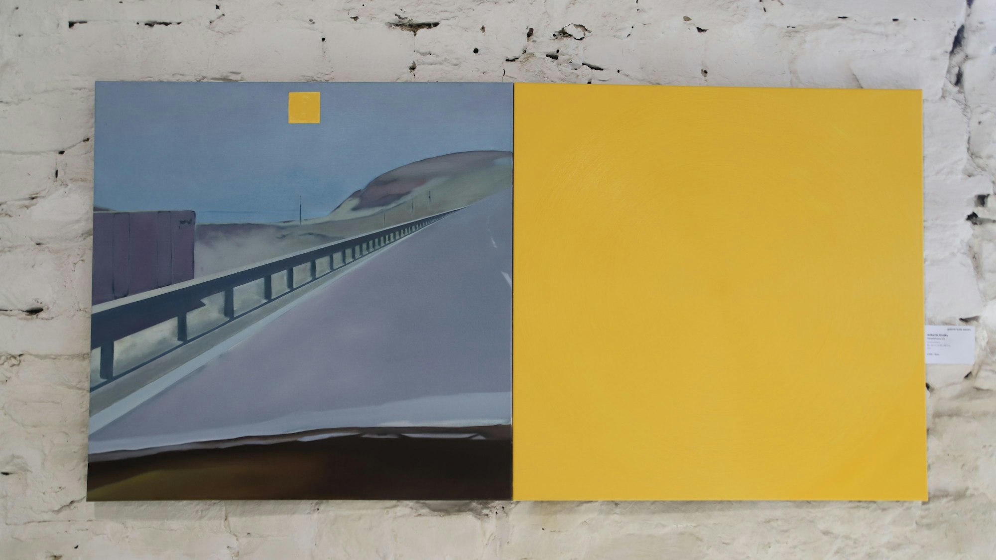 Anibal Maximilian Kostka zeigt „„Panamericana 2.0“, die Reproduktion eines eigenen Werkes. Die Sonne ist ein Quadrat.