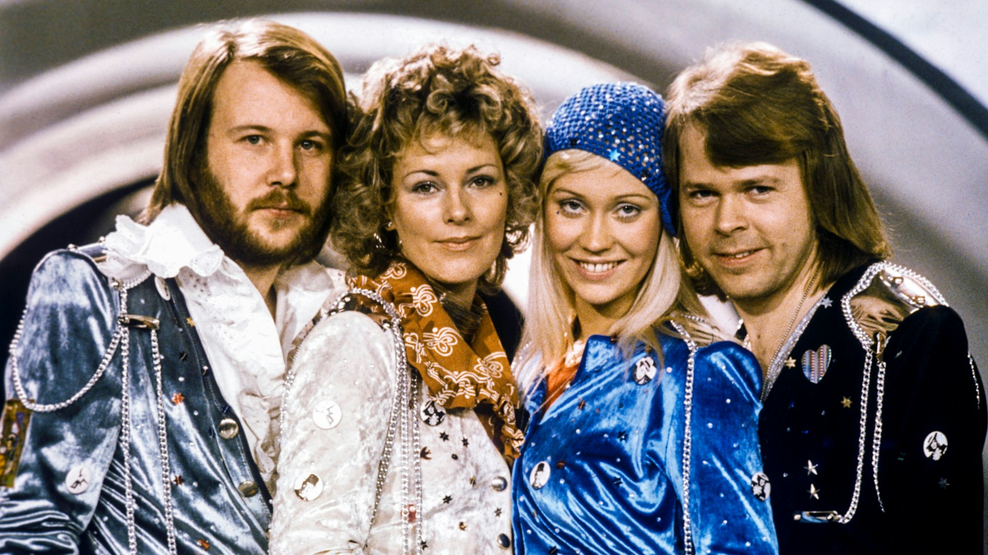 ABBA im Februar 1974, nachdem sie den schwedischen Vorentscheid, das Melodifestivalen, gewonnen hatten.