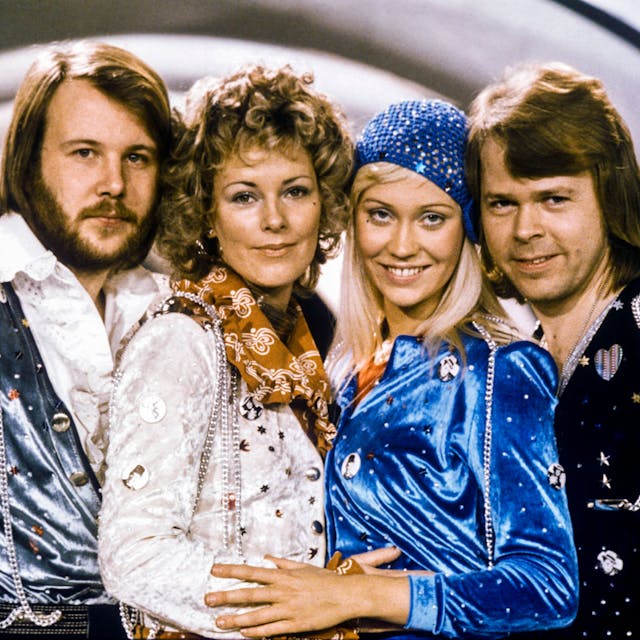 ABBA im Februar 1974, nachdem sie den schwedischen Vorentscheid, das Melodifestivalen, gewonnen hatten.