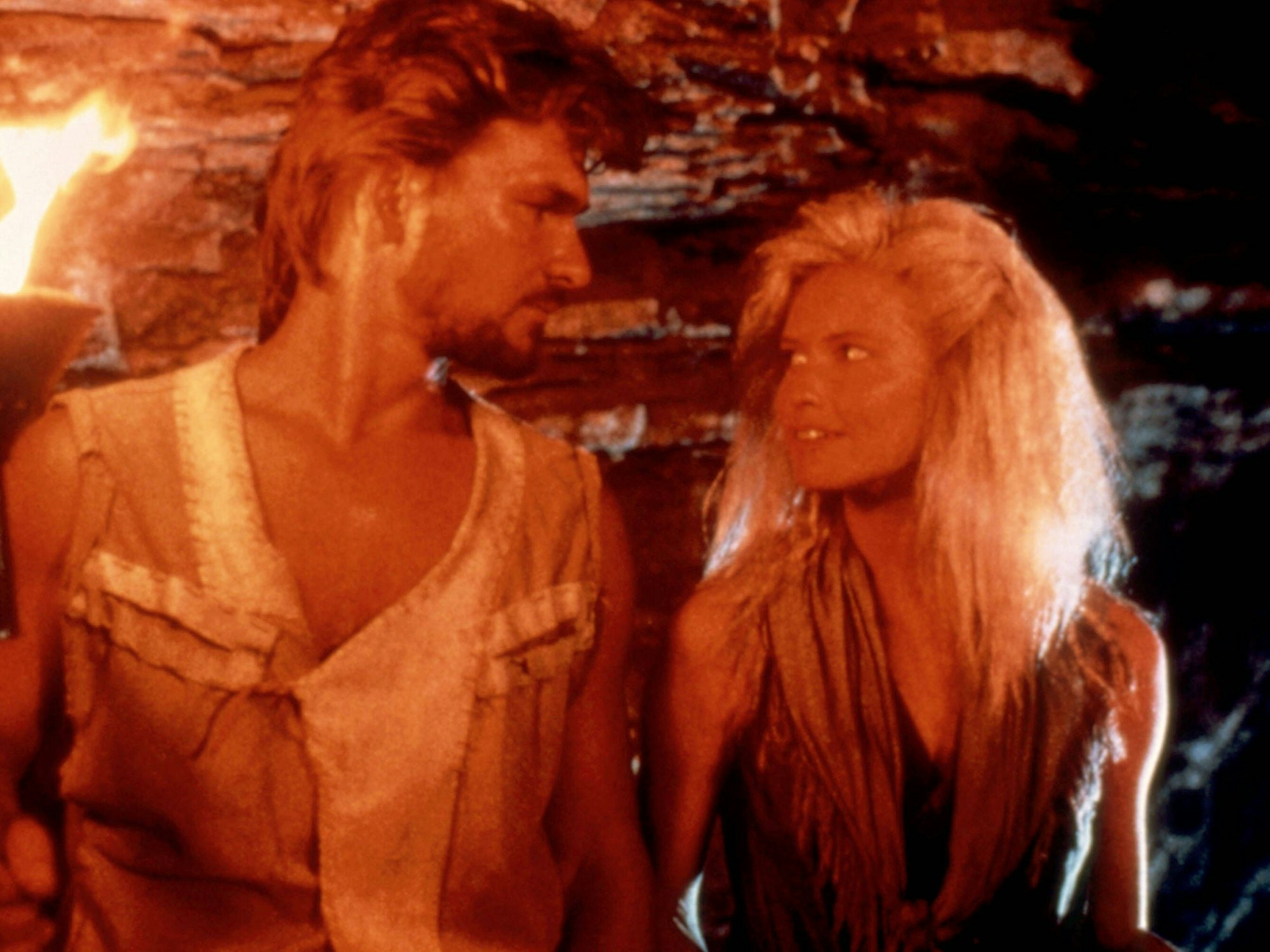 Patrick Swayze und Lisa Niemi in „Steel Dawn“ 1987