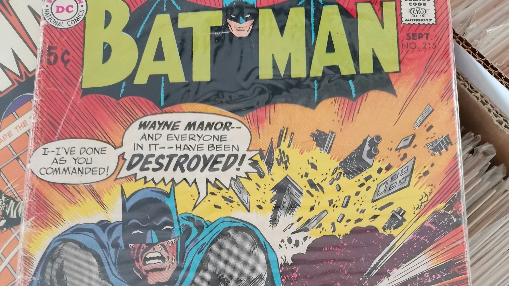Zu sehen ist das Cover eines Batman-Covers.