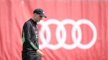Bayern-Coach Thomas Tuchel beim Training&nbsp;