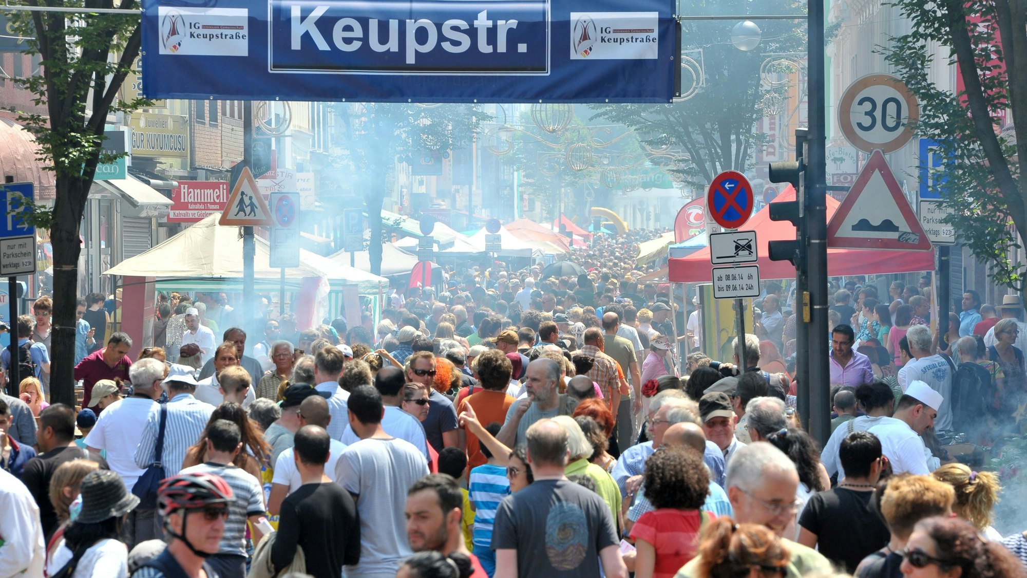 Das Kulturfest „Birlikte“ auf der Keupstraße im Jahr 2014.