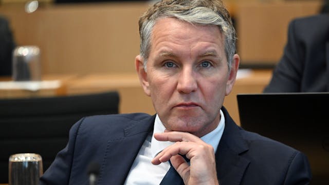 Björn Höcke, AfD-Fraktionschef, während einer Sitzung des Thüringer Landtags.