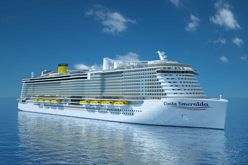 Das Kreuzfahrtschiff „Costa Smeralda“.