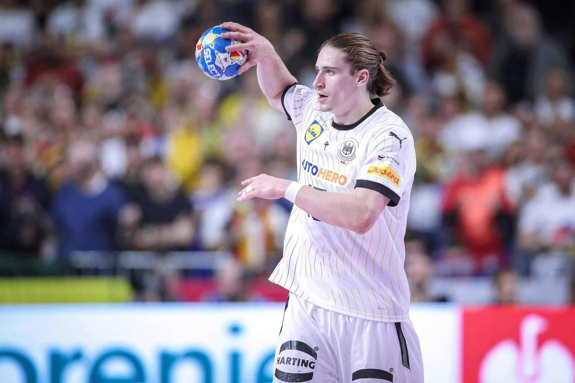 Juri Knorr bei der Handball-EM 2024 in Deutschland.