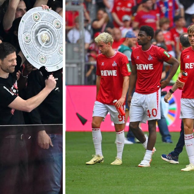 Während Bayer 04 mit Meistertrainer Xabi Alonso den Titel feiert, muss der 1. FC Köln um den Klassenerhalt bangen. Sind in dieser Lage Glückwünsche angemessen?